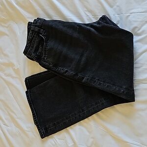 COS Kick Flare High Rise Ankle Sz 24 Black Wash